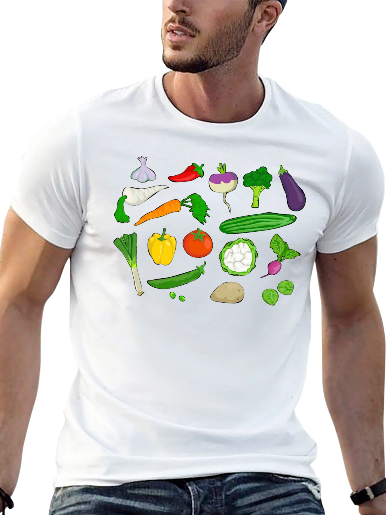 Vegetable Print Tee - Farm Fresh Fun