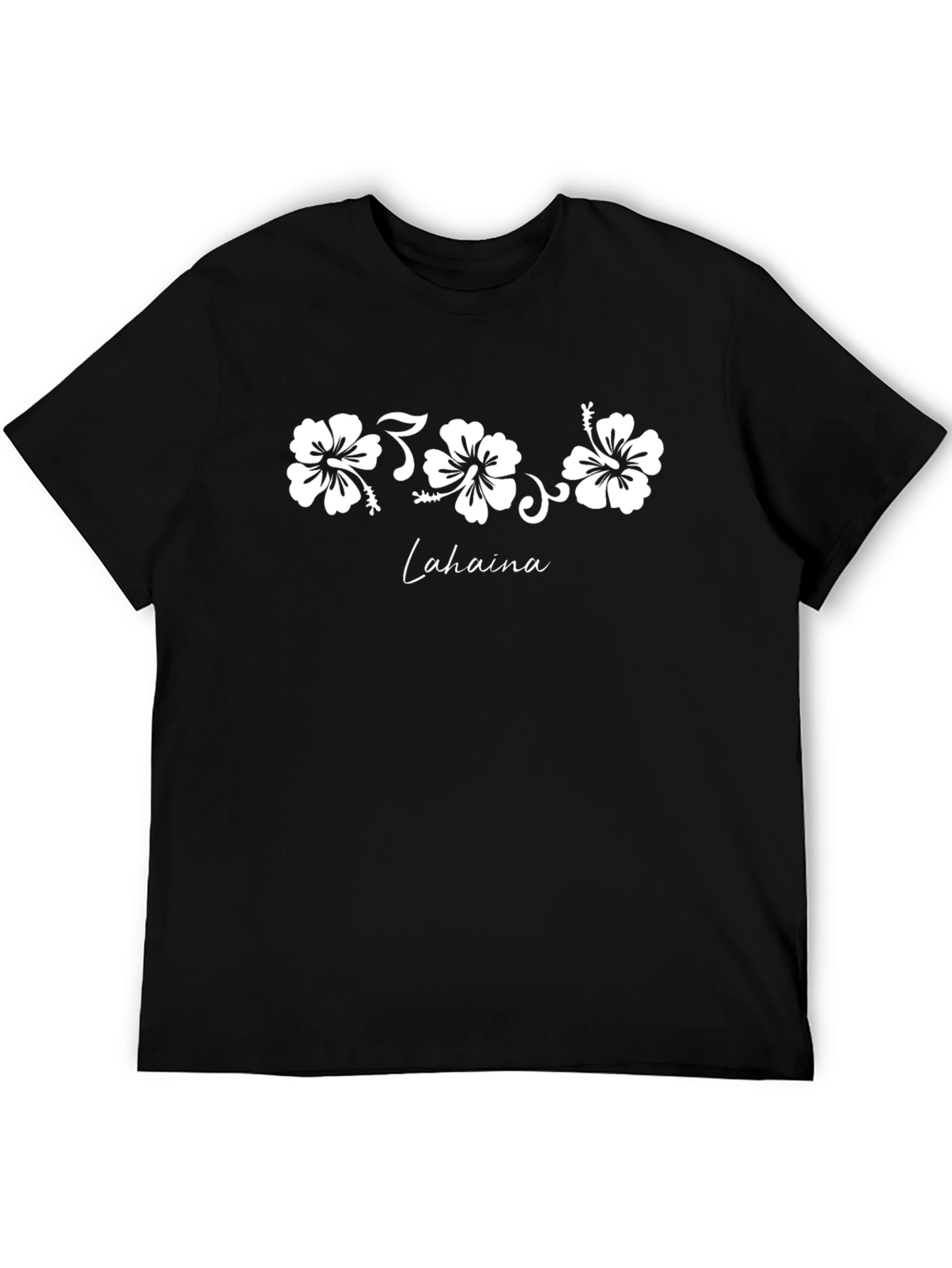 Lahaina Floral Graphic Black T-Shirt