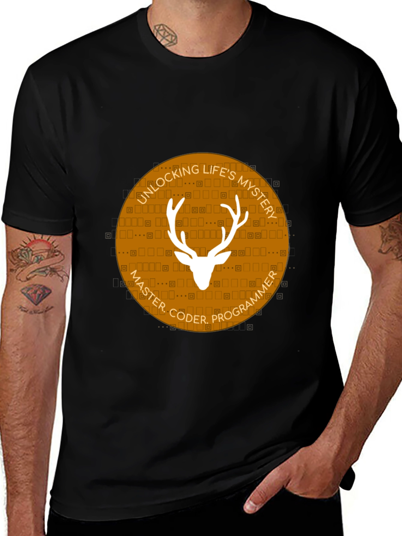Master Coder Deer Graphic T-Shirt