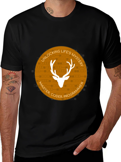 Master Coder Deer Graphic T-Shirt