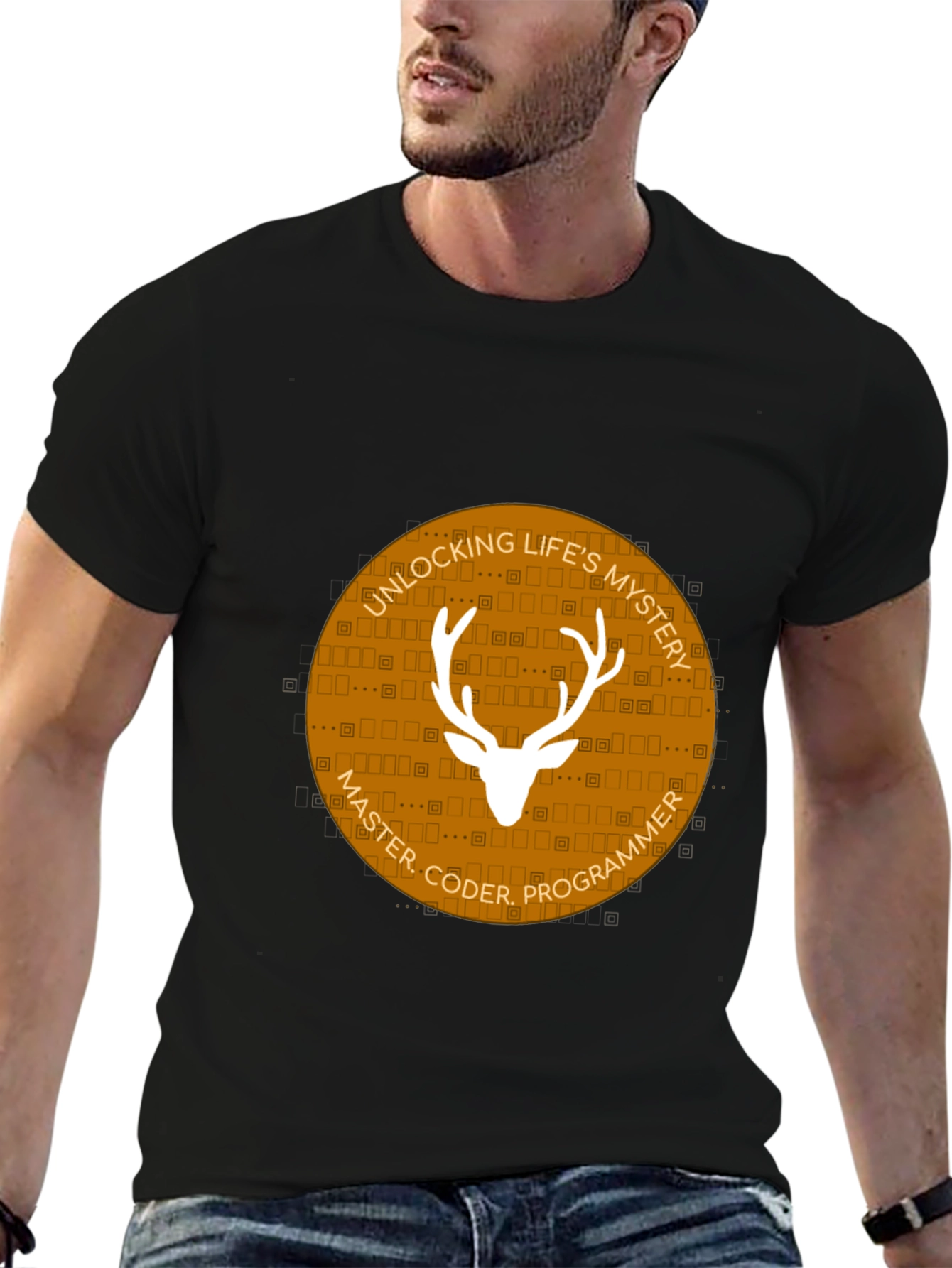 Master Coder Deer Graphic T-Shirt