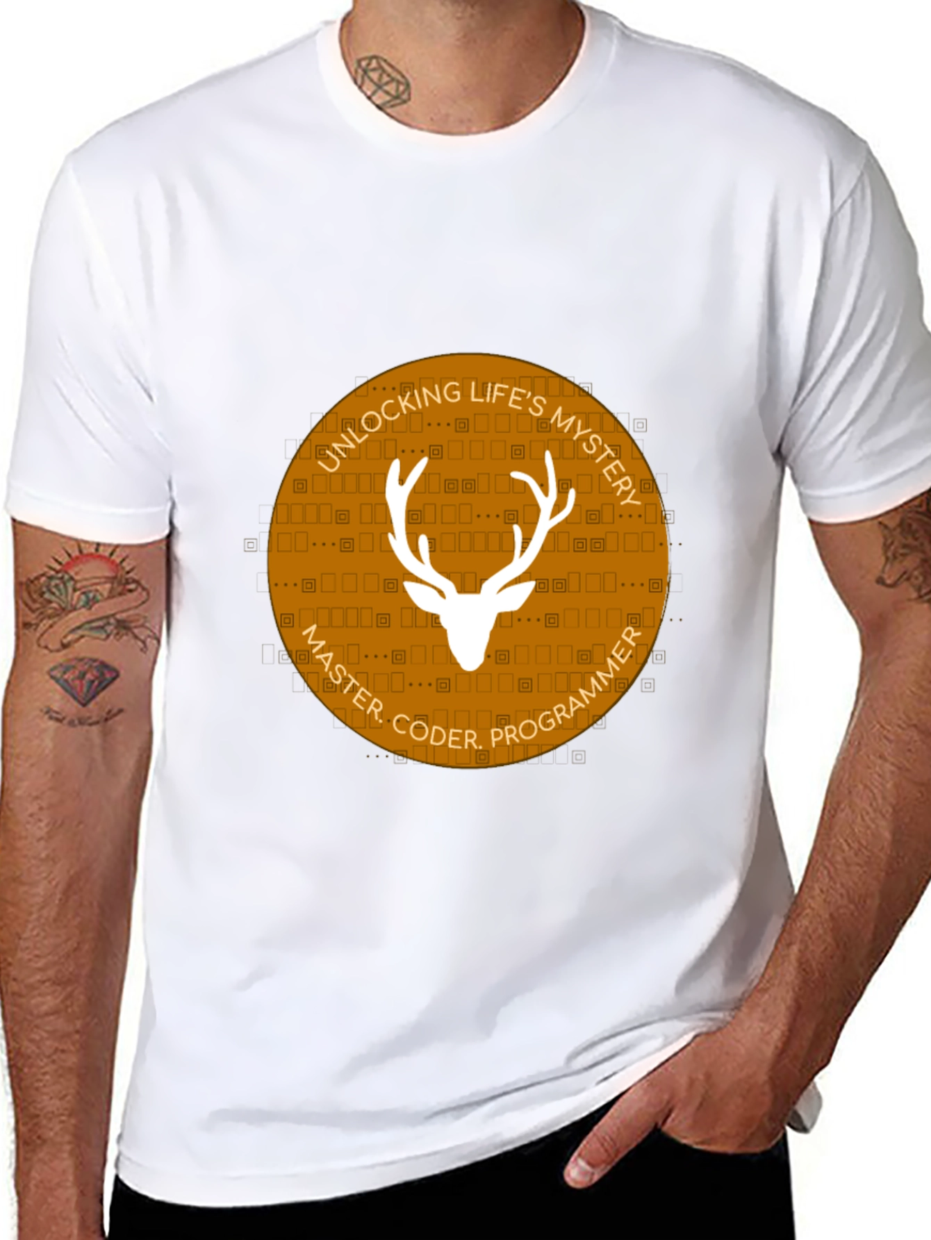 Master Coder Deer Graphic T-Shirt