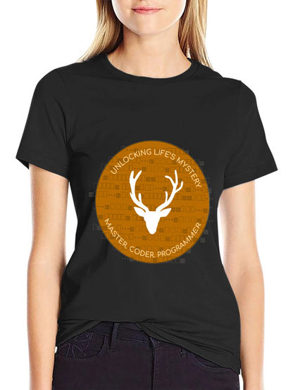 Master Coder Deer Graphic T-Shirt