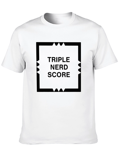 Triple Nerd Score Black T-Shirt