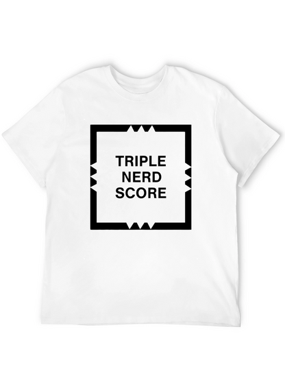 Triple Nerd Score Black T-Shirt