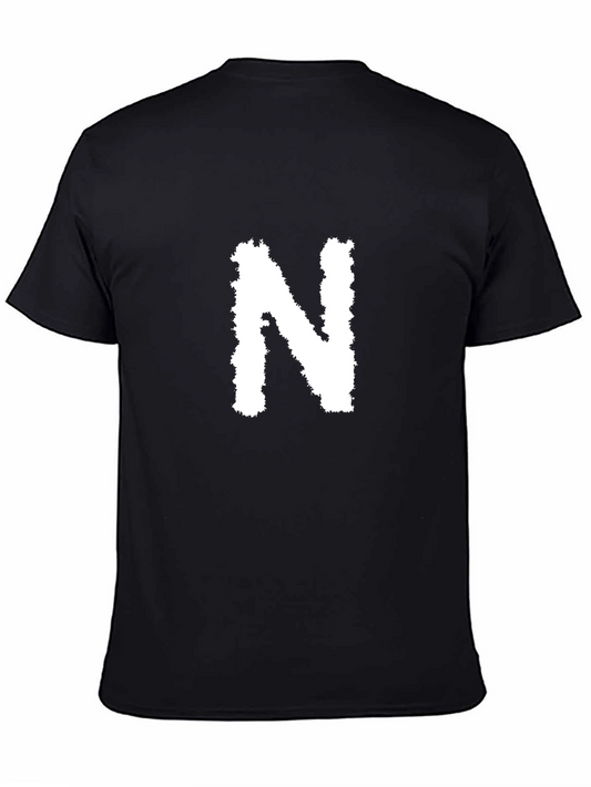 Black T-Shirt with White N