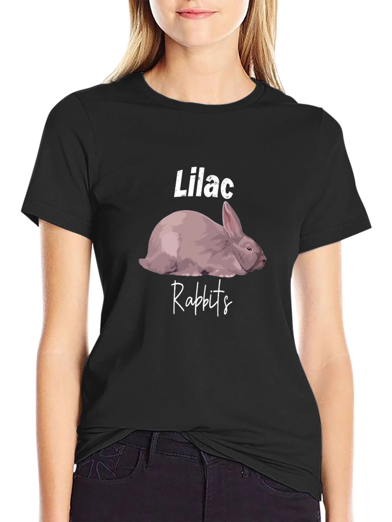 Lilac Rabbit T-Shirt - Cute Animal Tee