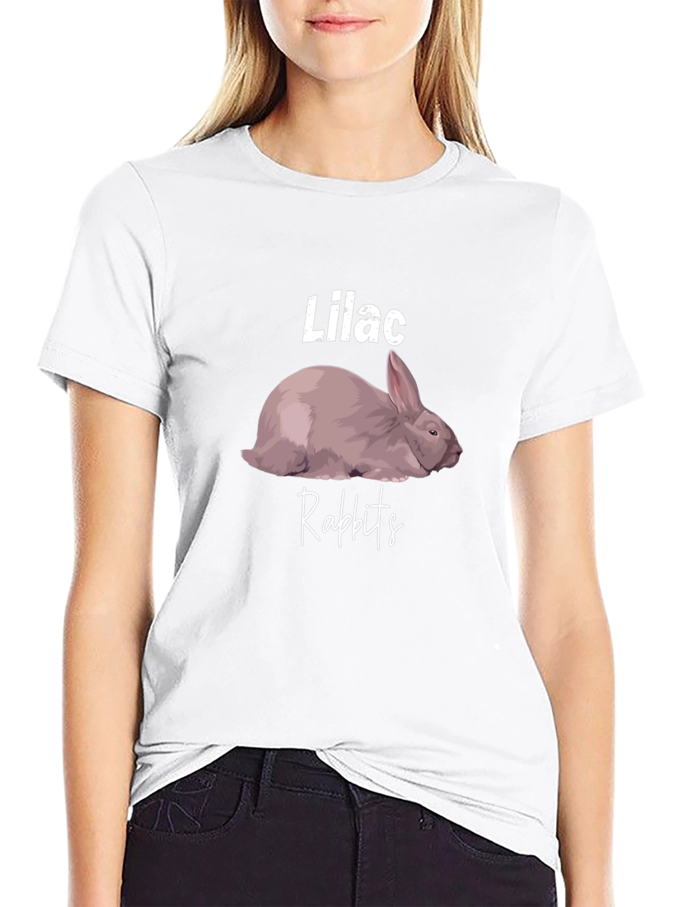 Lilac Rabbit T-Shirt - Cute Animal Tee