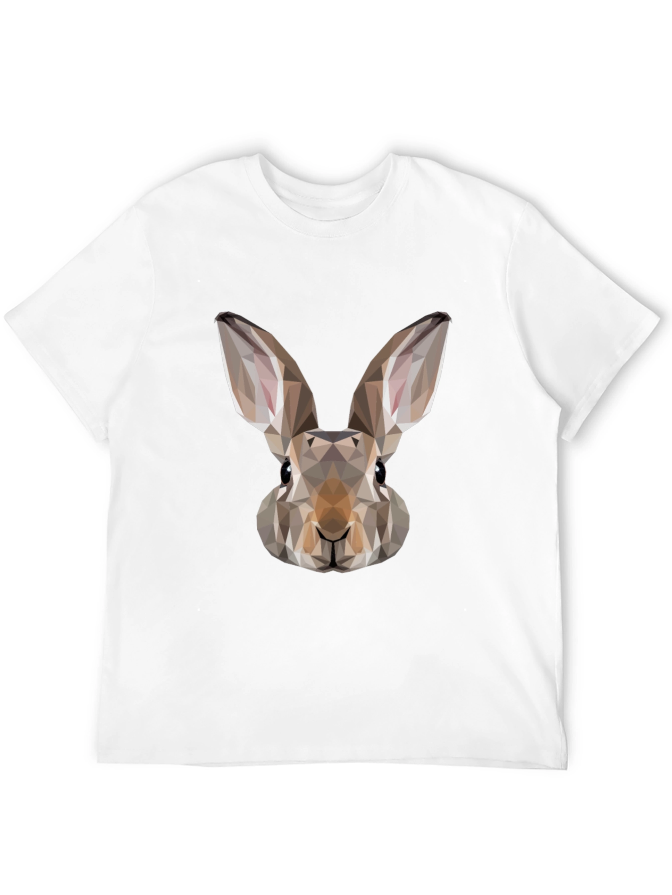 Geometric Rabbit Graphic Tee - Mens Black T-Shirt