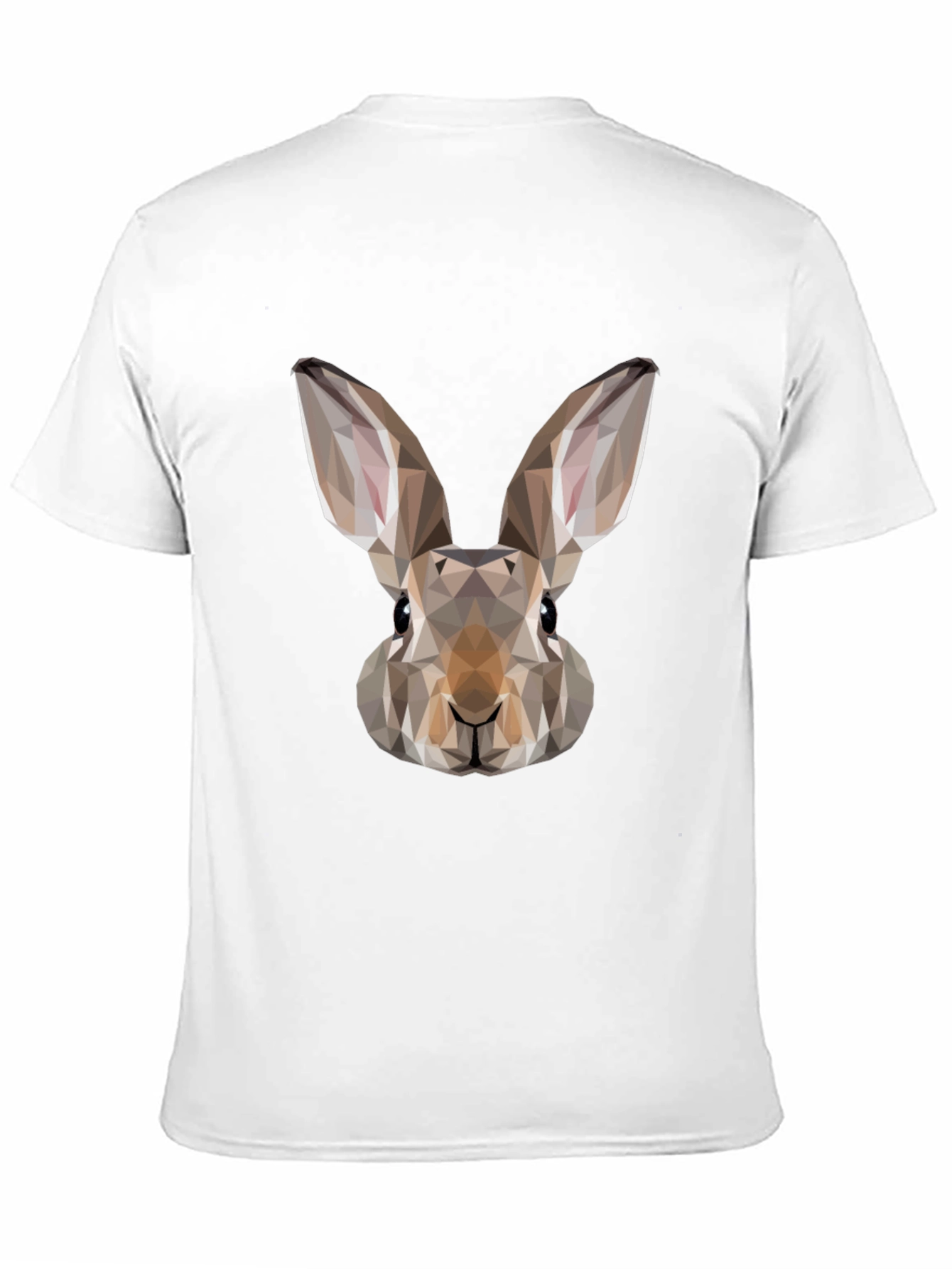Geometric Rabbit Graphic Tee - Mens Black T-Shirt
