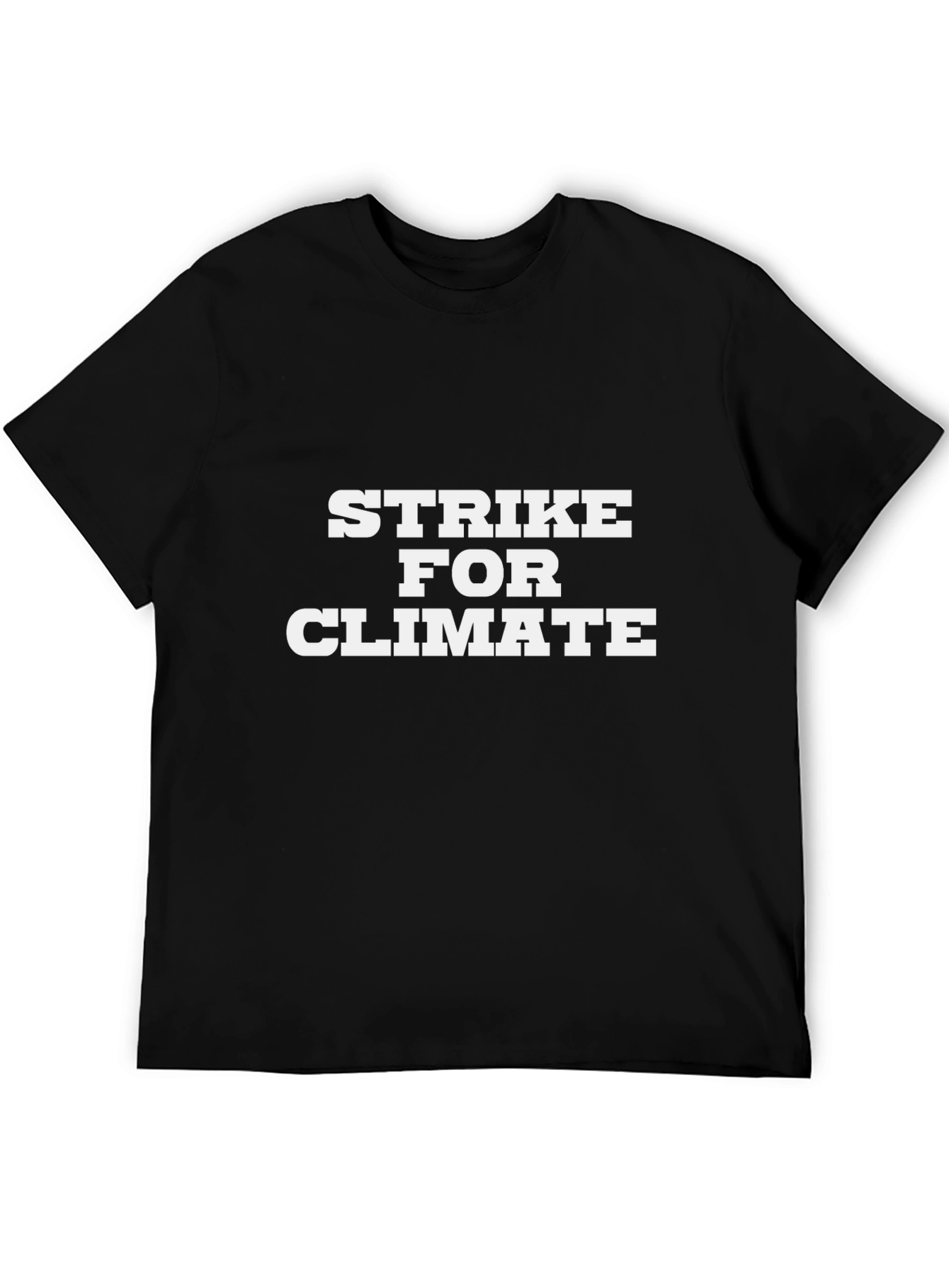 Strike For Climate Black T-Shirt - Eco-Friendly Awareness