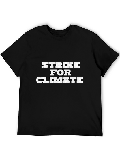 Strike For Climate Black T-Shirt - Eco-Friendly Awareness