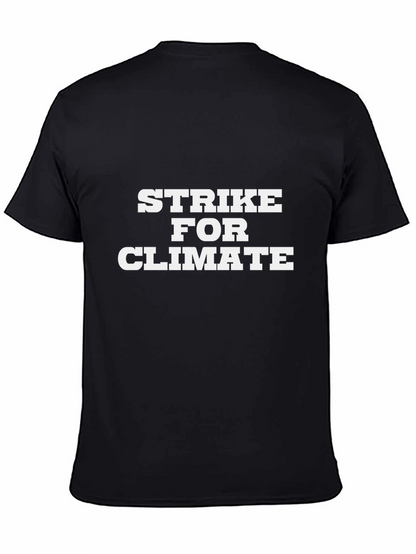 Strike For Climate Black T-Shirt - Eco-Friendly Awareness