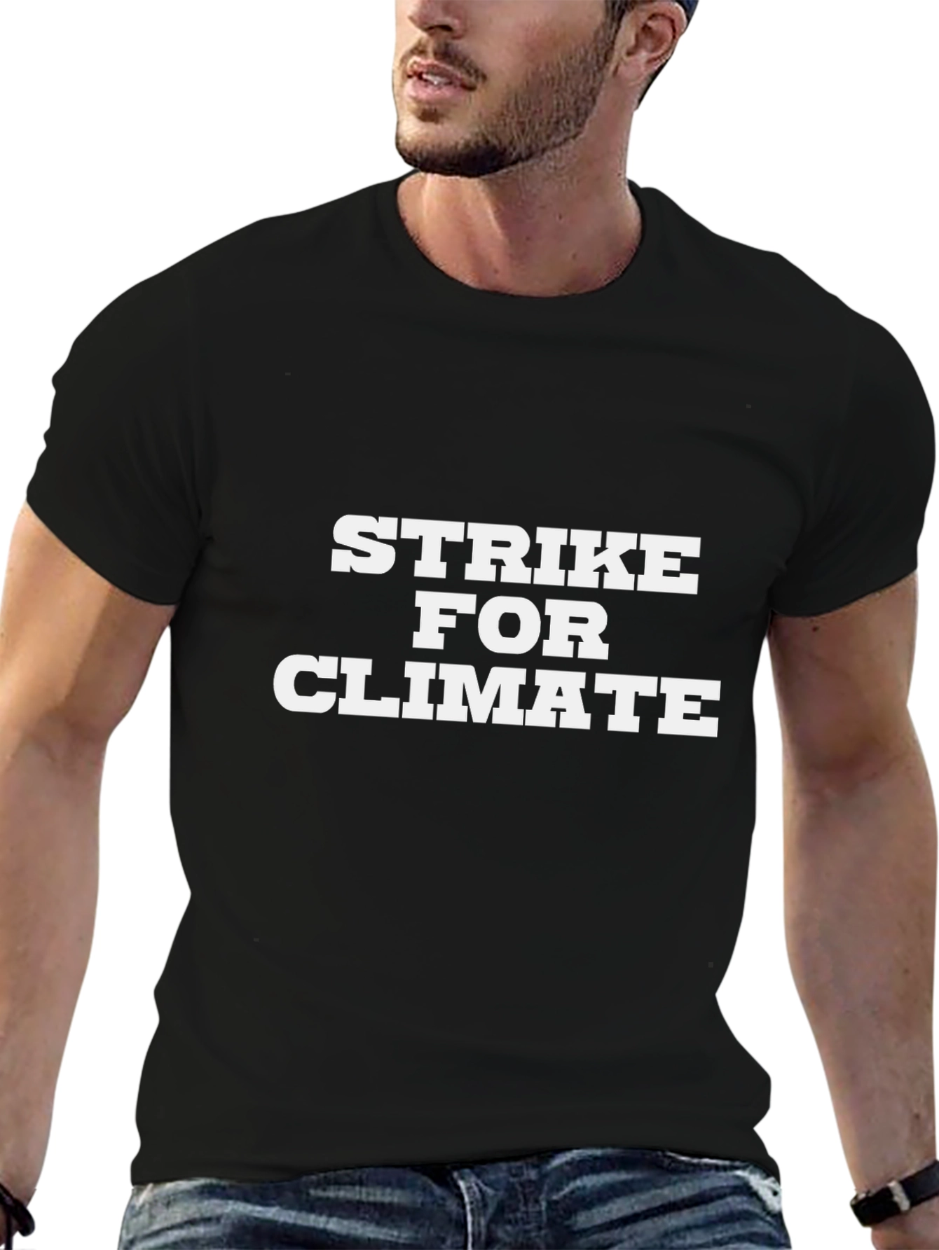 Strike For Climate Black T-Shirt - Eco-Friendly Awareness
