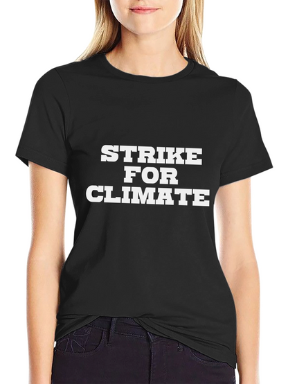 Strike For Climate Black T-Shirt - Eco-Friendly Awareness