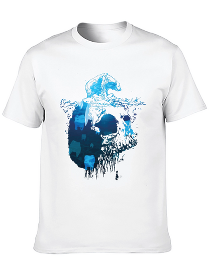 Polar Bear Iceberg Graphic Tee - Cool Black T-Shirt