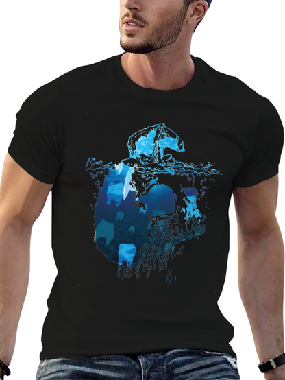 Polar Bear Iceberg Graphic Tee - Cool Black T-Shirt