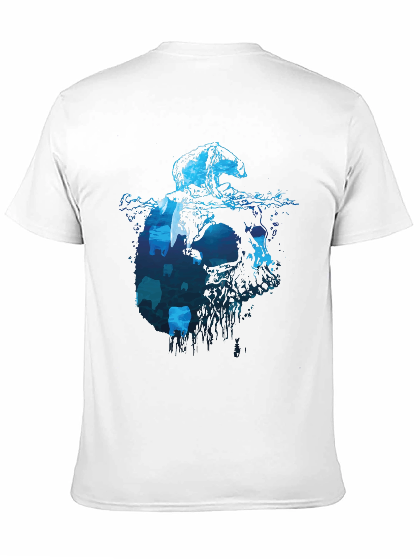Polar Bear Iceberg Graphic Tee - Cool Black T-Shirt