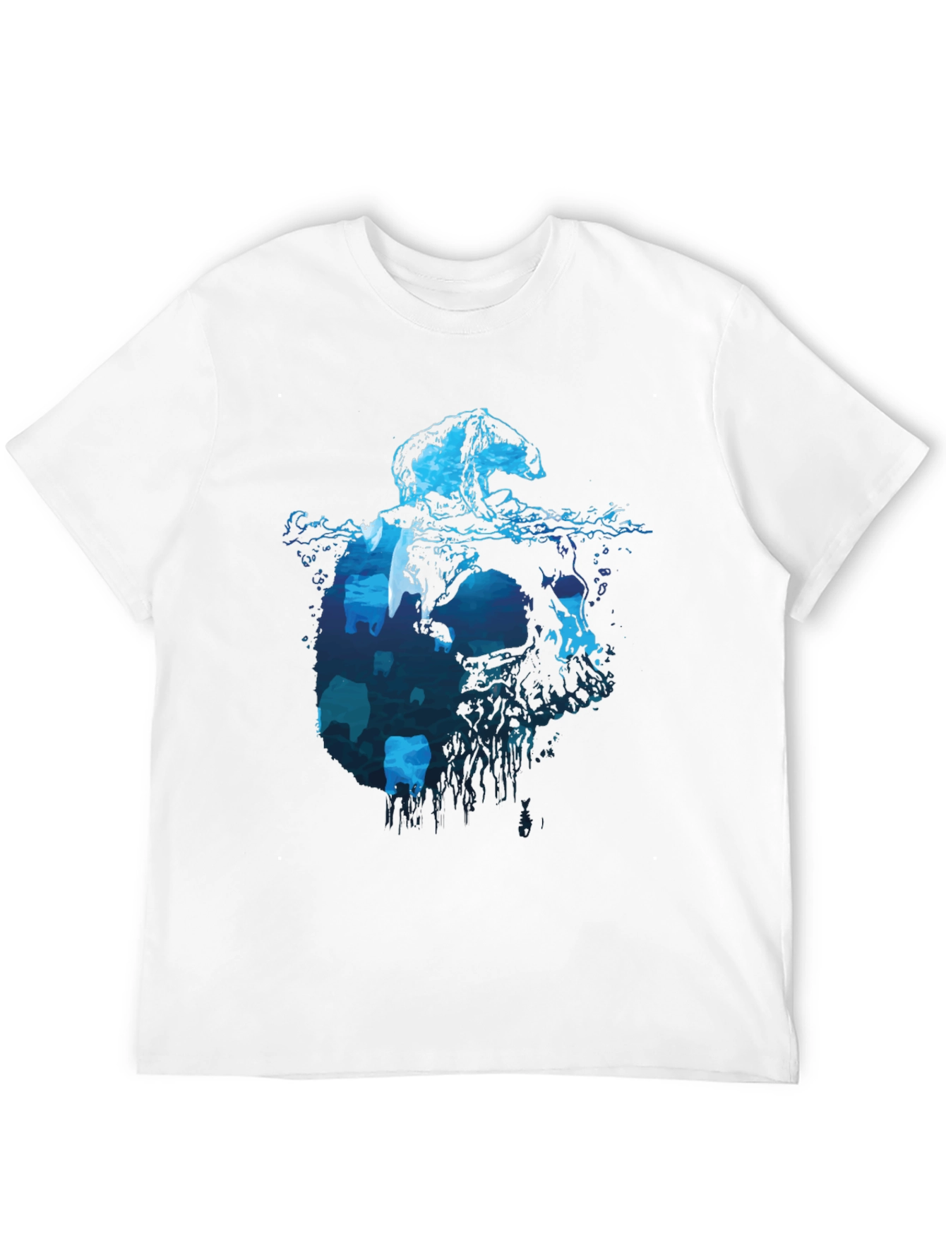 Polar Bear Iceberg Graphic Tee - Cool Black T-Shirt