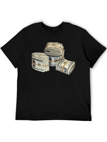 Money Stacks Graphic Tee - Black