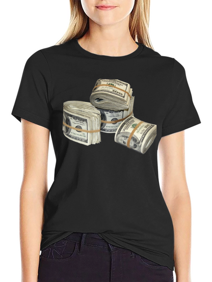Money Stacks Graphic Tee - Black