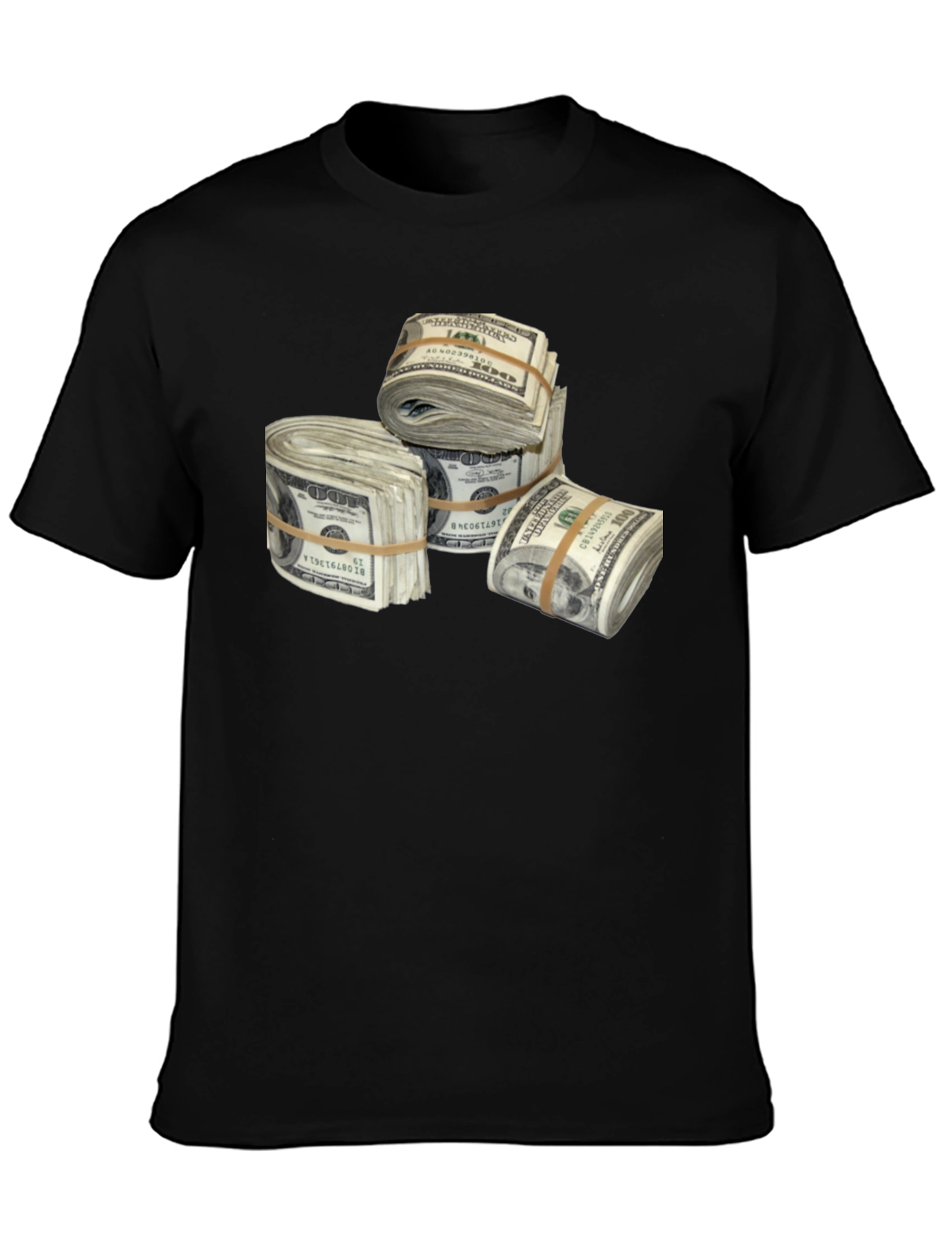 Money Stacks Graphic Tee - Black