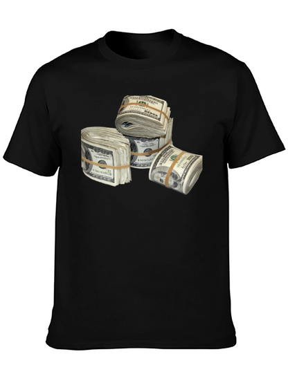 Money Stacks Graphic Tee - Black