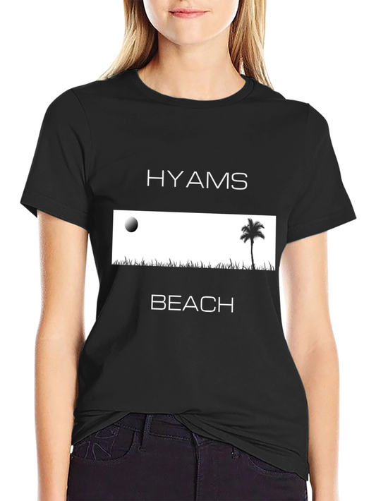Hyams Beach Graphic Tee - Black Crew Neck