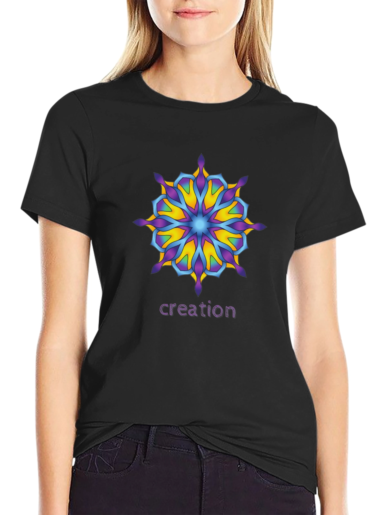 Creation Mandala T-Shirt - Unique Graphic Tee