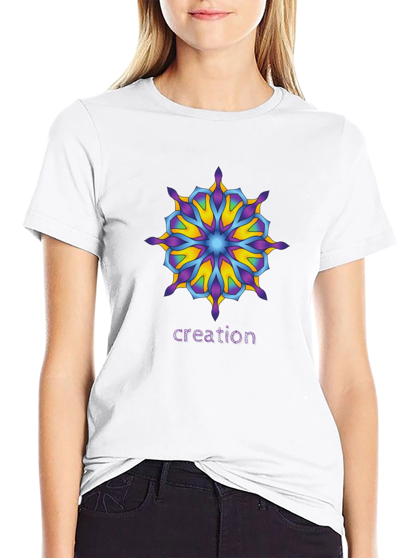 Creation Mandala T-Shirt - Unique Graphic Tee