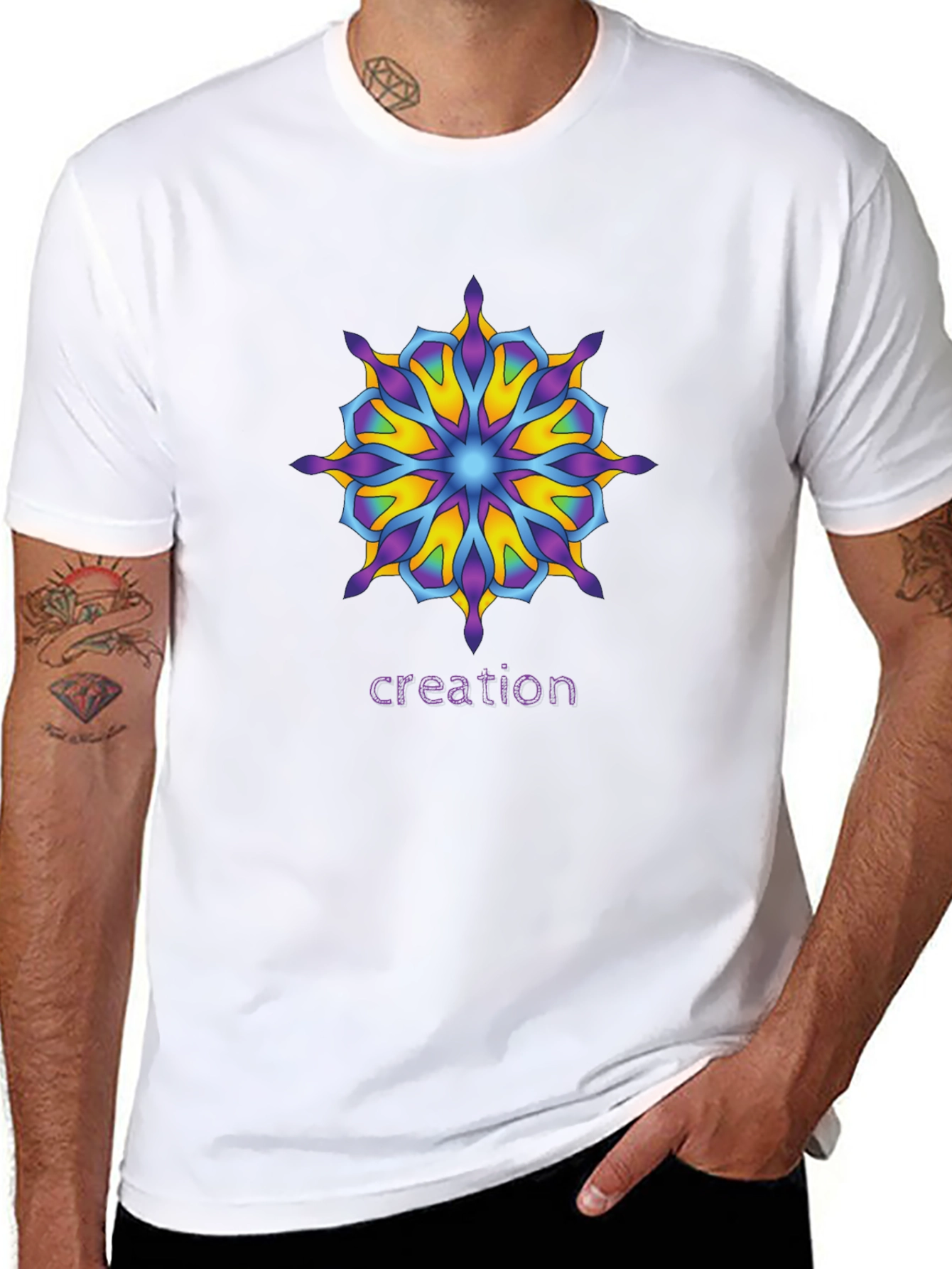Creation Mandala T-Shirt - Unique Graphic Tee
