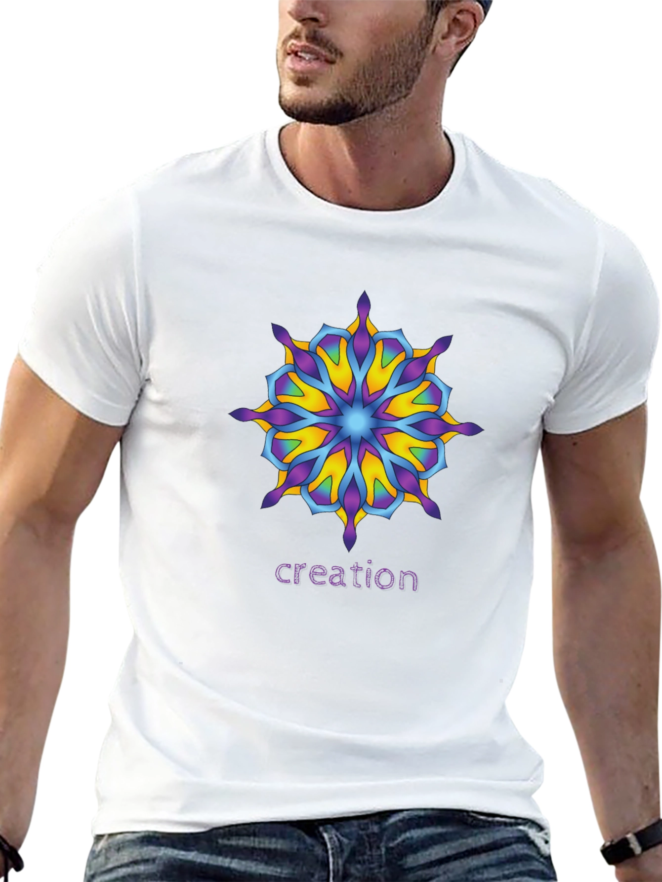 Creation Mandala T-Shirt - Unique Graphic Tee