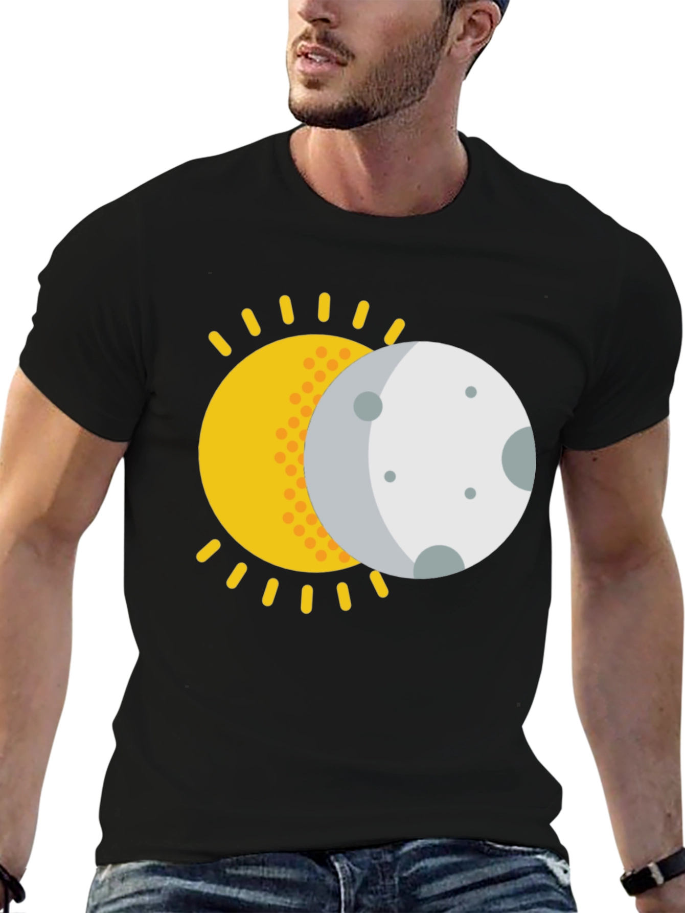 Solar Eclipse Graphic T-Shirt - Black