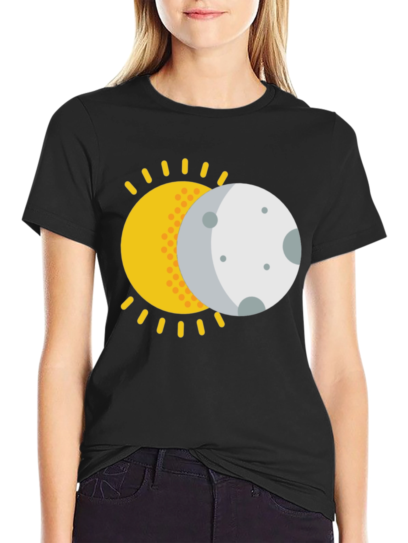 Solar Eclipse Graphic T-Shirt - Black