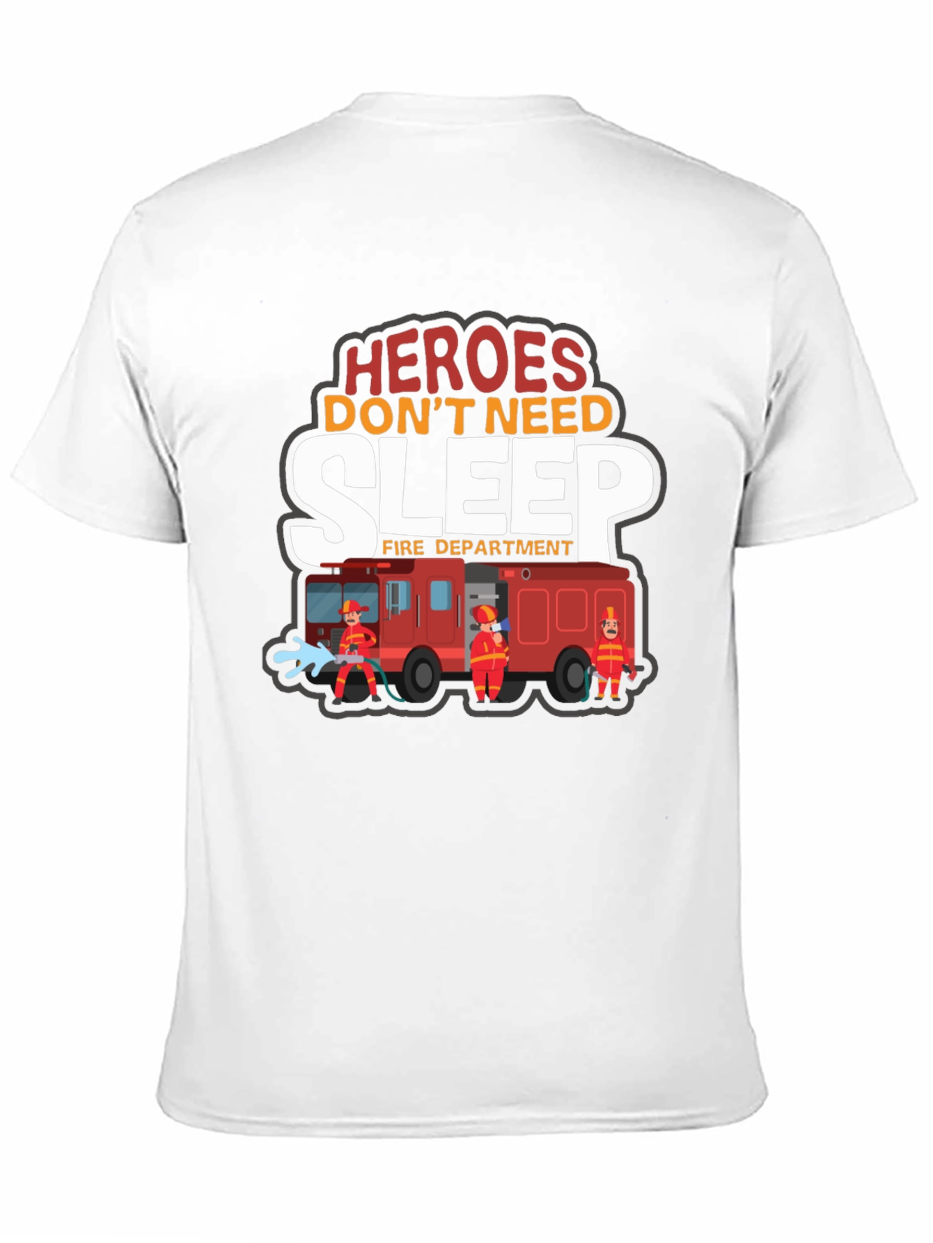 Heroes Dont Need Sleep Firefighter Graphic T-Shirt