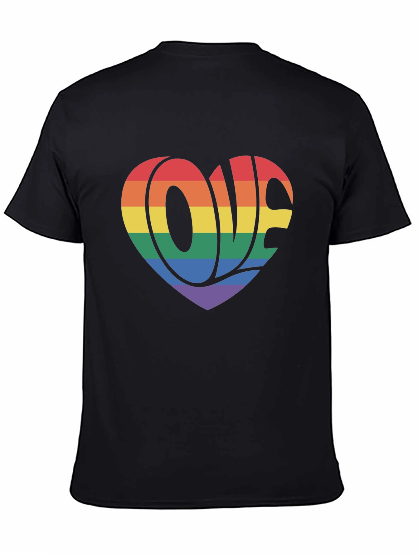 Rainbow Love Heart Graphic T-Shirt