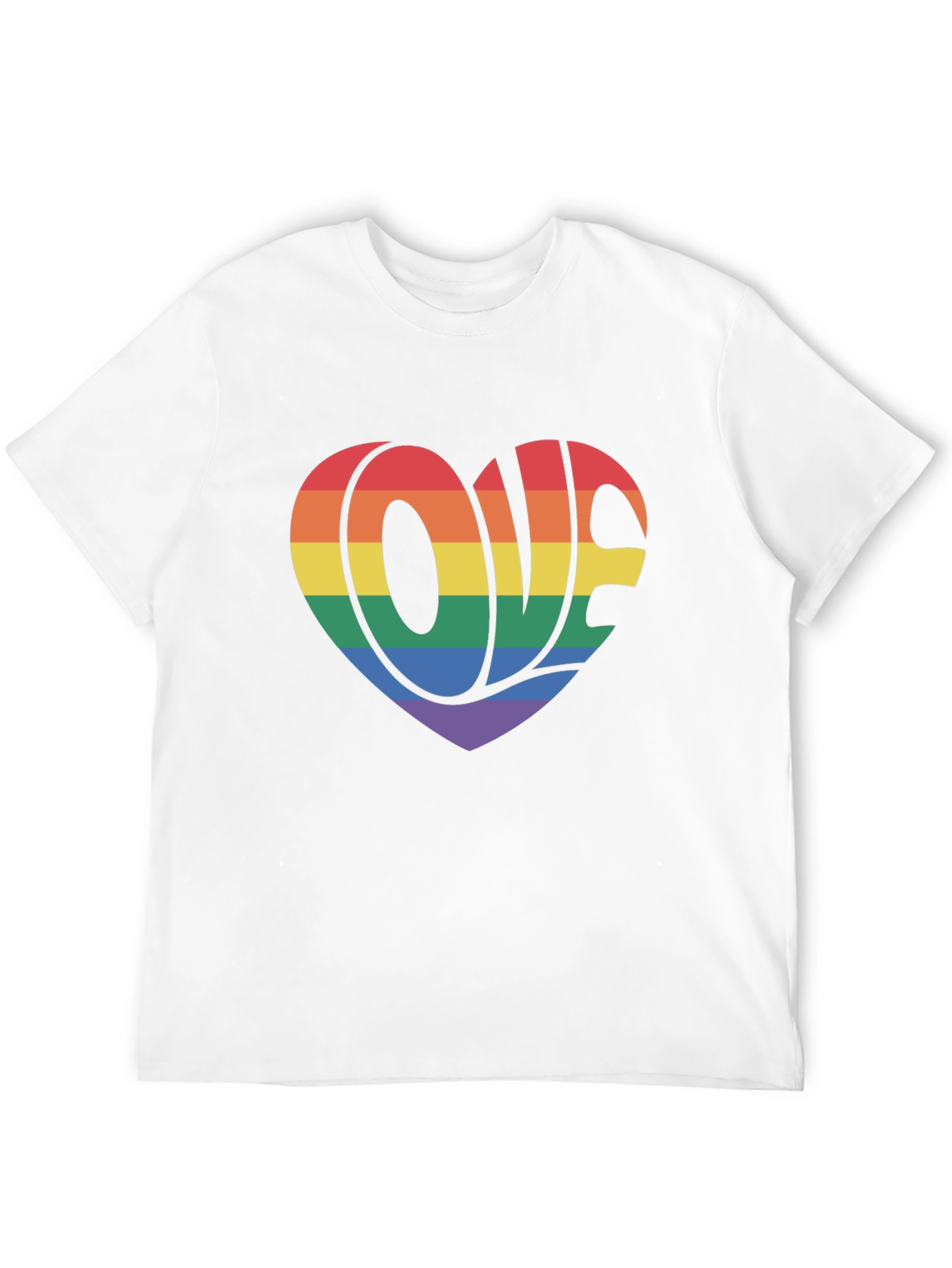 Rainbow Love Heart Graphic T-Shirt