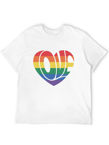 Rainbow Love Heart Graphic T-Shirt