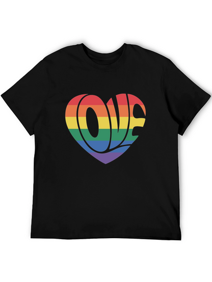 Rainbow Love Heart Graphic T-Shirt