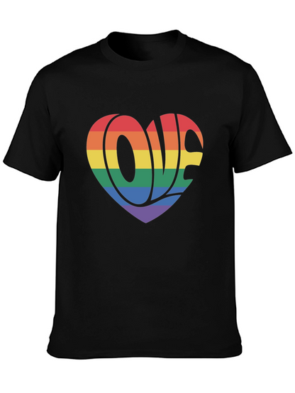 Rainbow Love Heart Graphic T-Shirt