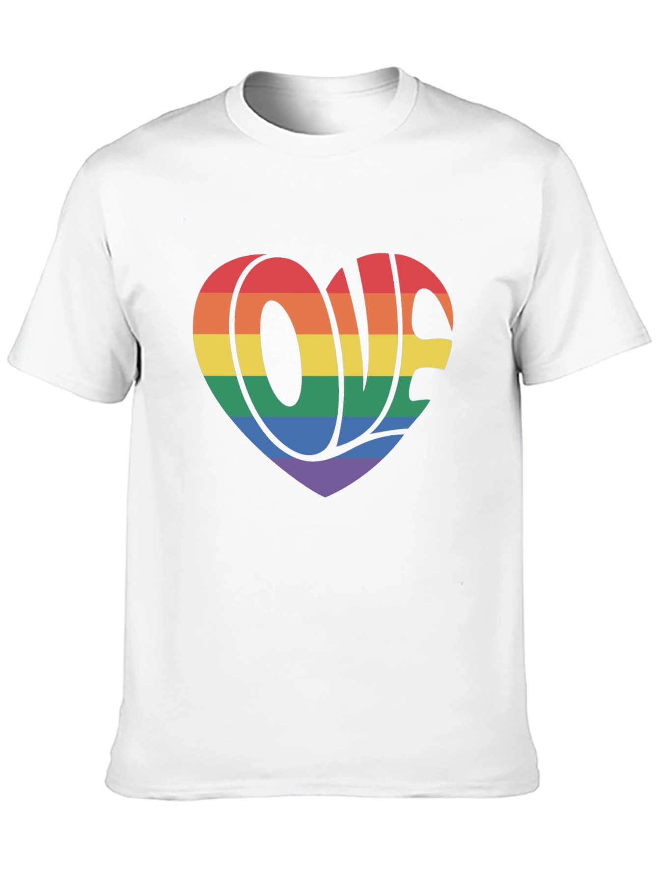 Rainbow Love Heart Graphic T-Shirt