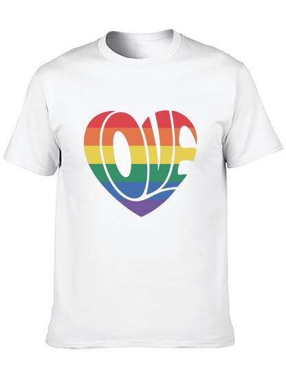 Rainbow Love Heart Graphic T-Shirt