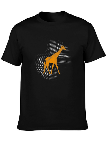 Giraffe Graphic Tee - Mens Black T-Shirt