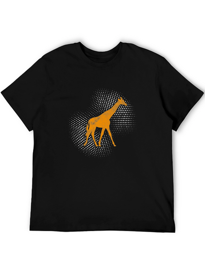 Giraffe Graphic Tee - Mens Black T-Shirt