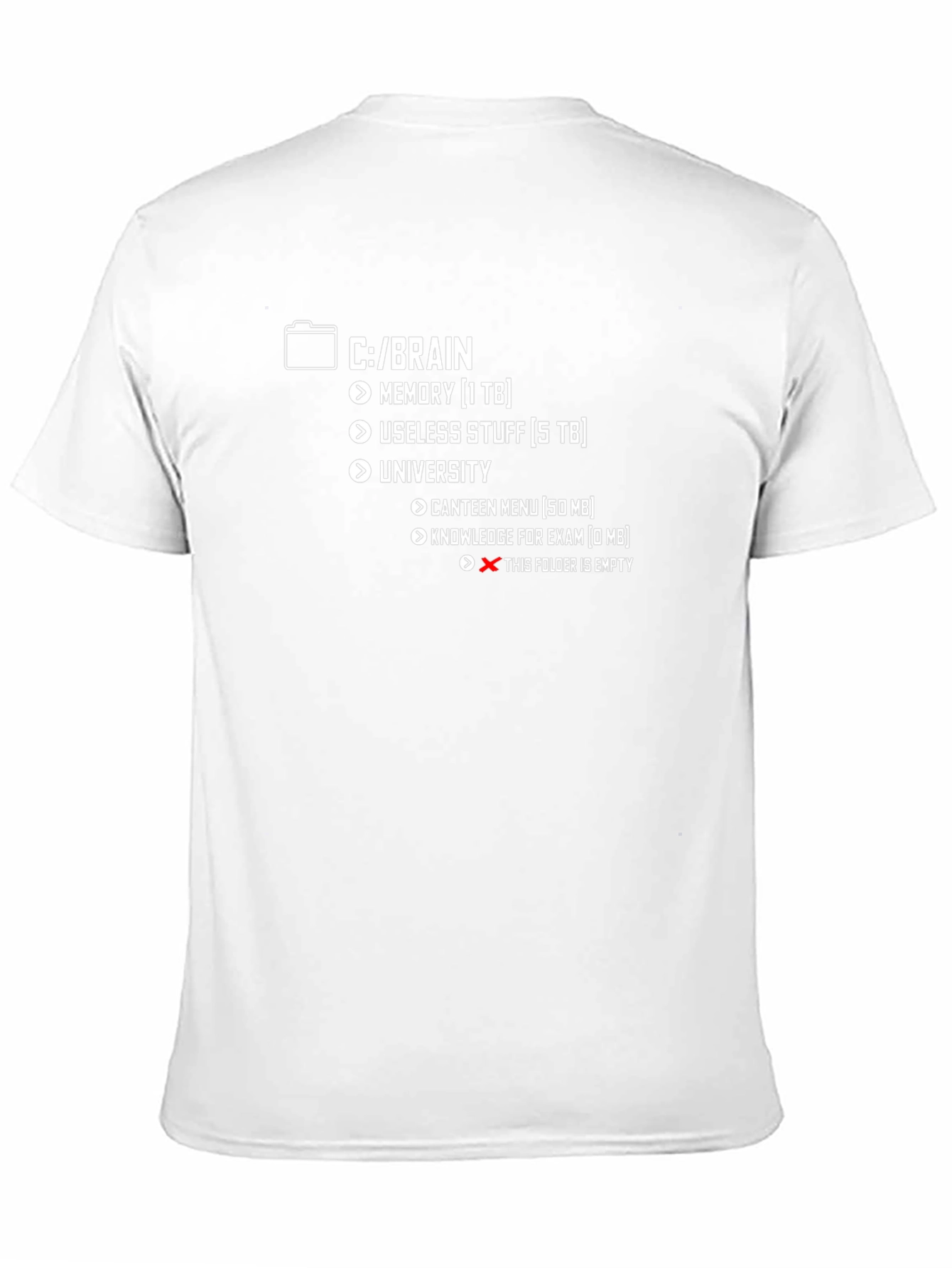 Brain Directory Funny T-Shirt - Programmer Humor
