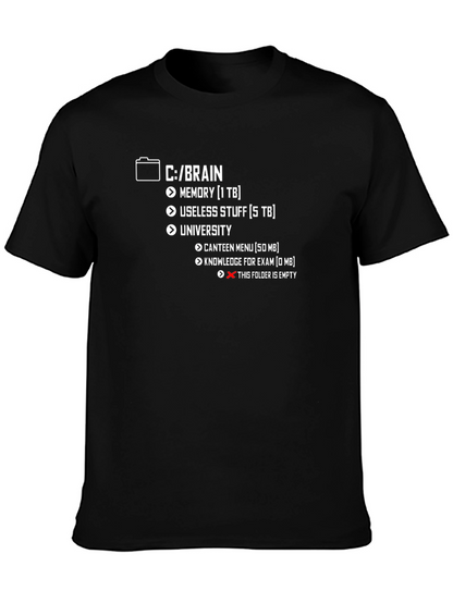 Brain Directory Funny T-Shirt - Programmer Humor
