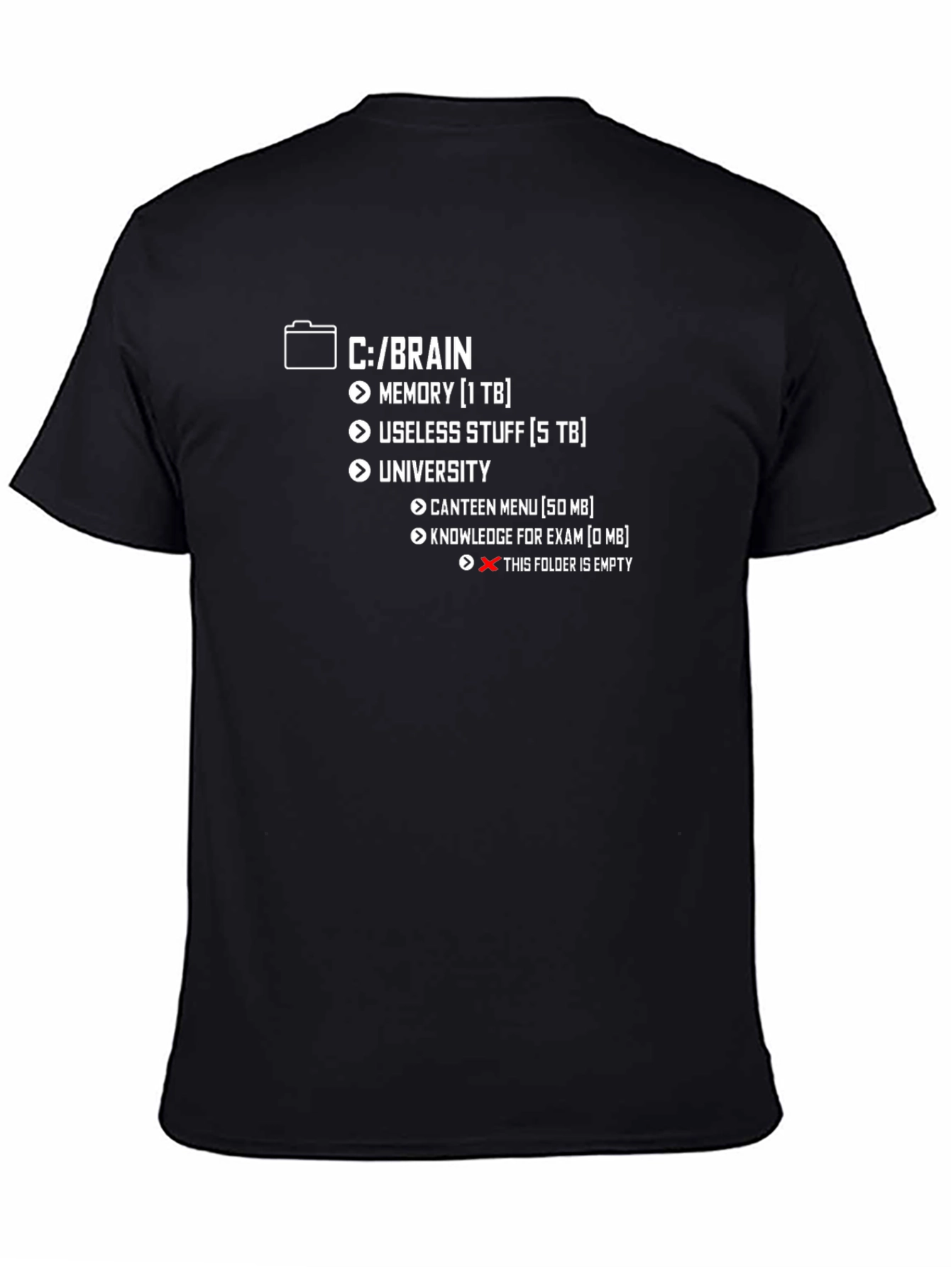 Brain Directory Funny T-Shirt - Programmer Humor