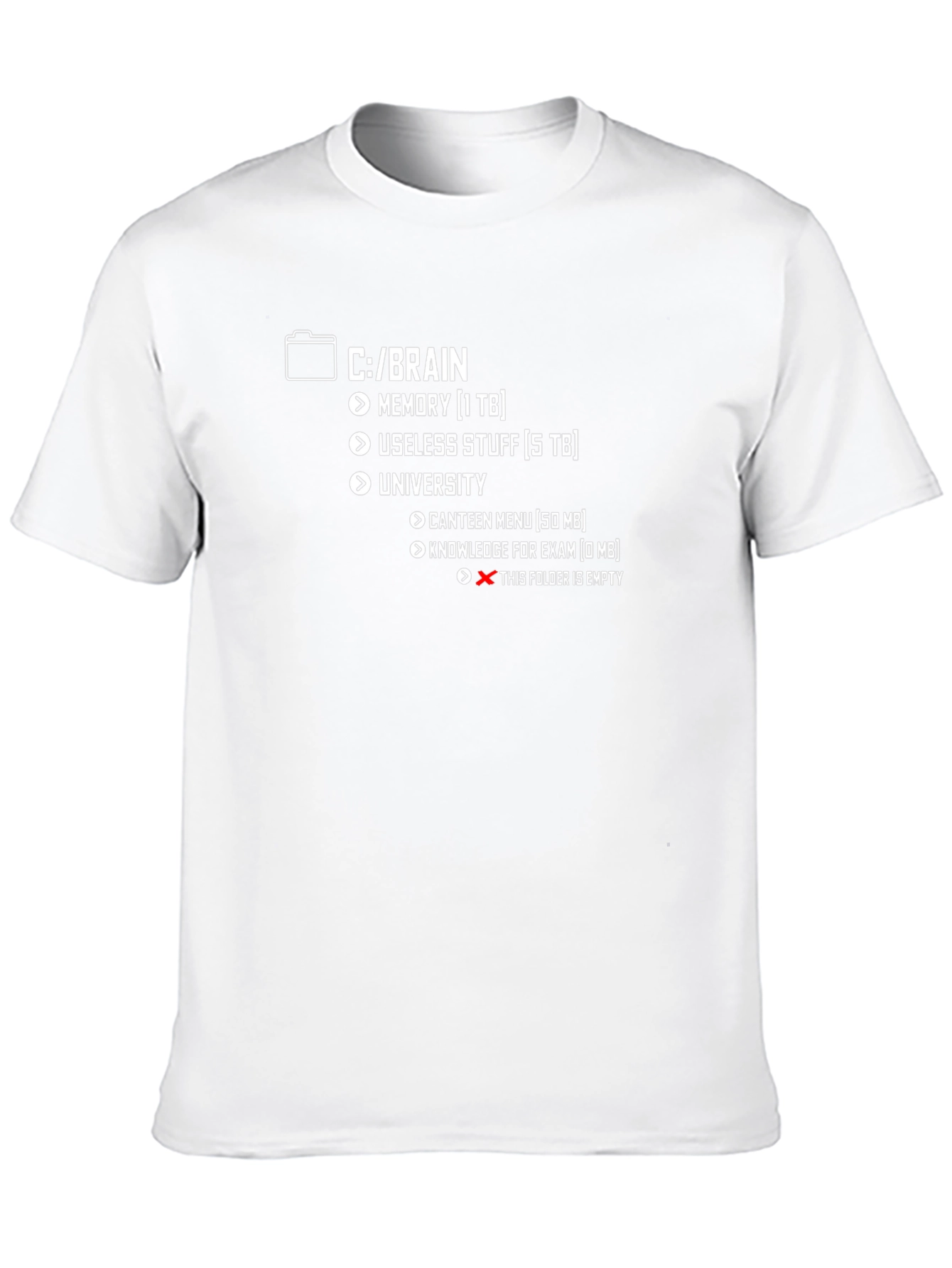 Brain Directory Funny T-Shirt - Programmer Humor