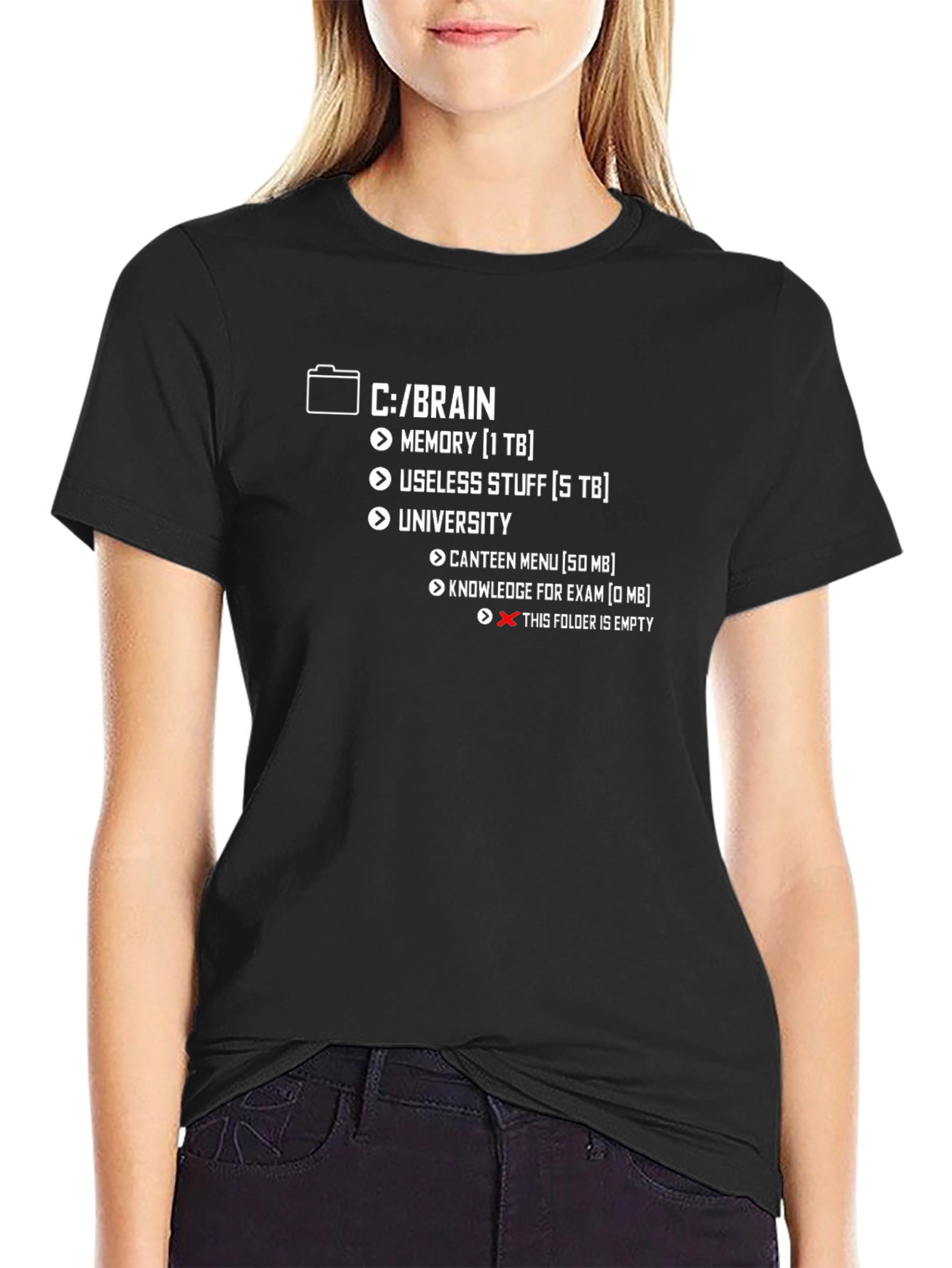 Brain Directory Funny T-Shirt - Programmer Humor