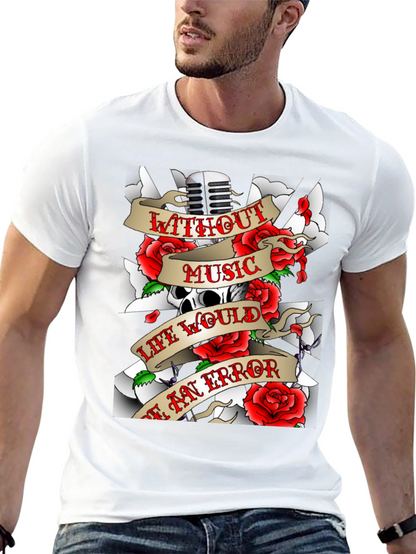 Music Skull Graphic T-Shirt